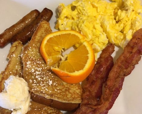 Special breakfast served at Suzy's cafe.